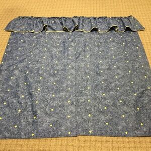 Excell Home Fashions Navy Blue Marble Gold Diamond Shower Curtain